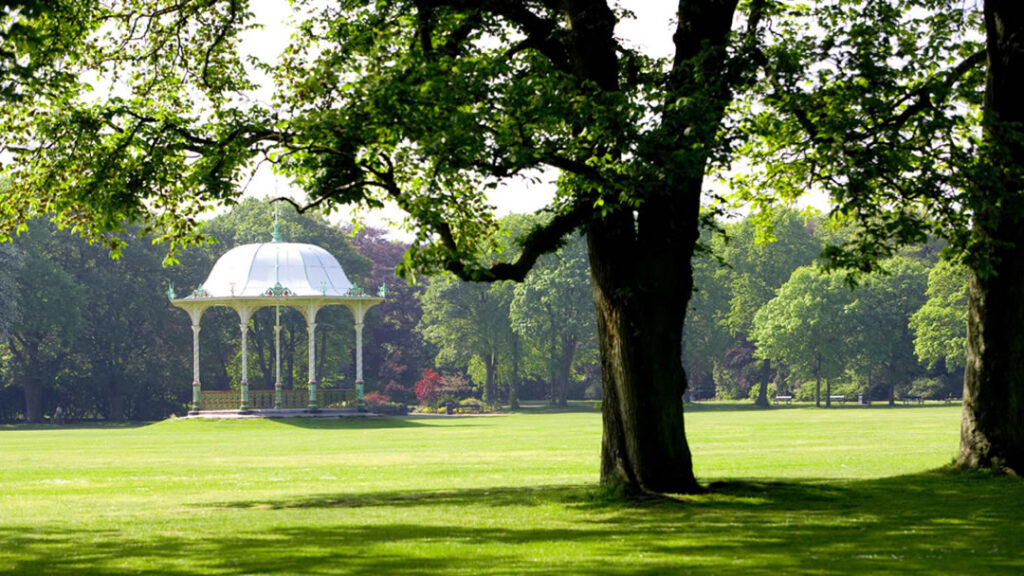 The iconic bandstand with Duthie Park
