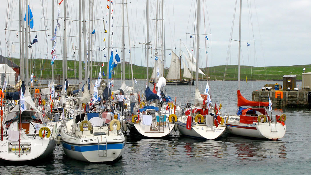 Yachts in Lerwick harbour