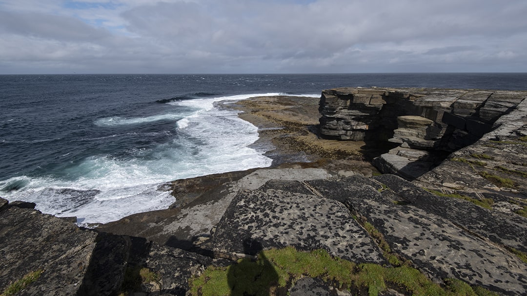 Craggy cliffs at the North Hill Nature Reserve