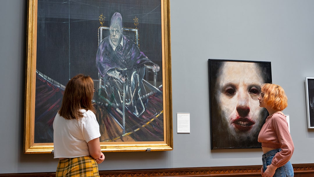 Exploring displays in the Aberdeen Art Gallery