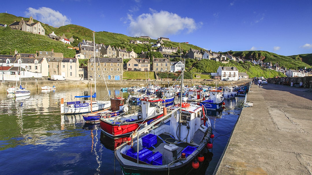 Gardenstown Harbour in Aberdeenshire