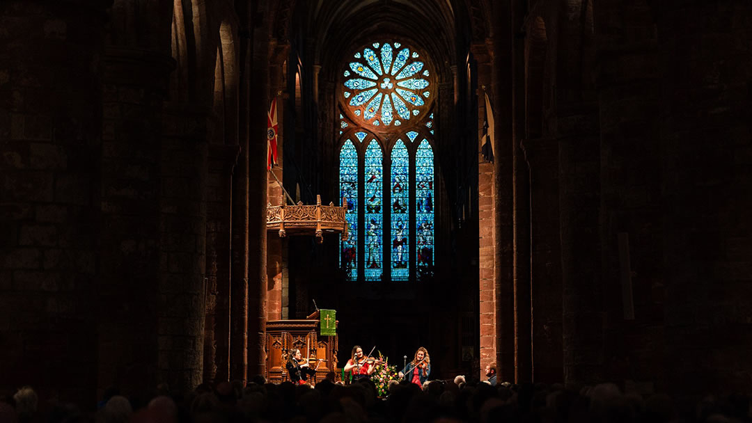 Inside St Magnus Cathedral, during the FARA concert
