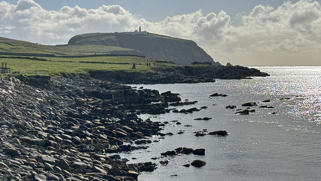 Looking towards Sumburgh Head from Jarlshof in Shetland