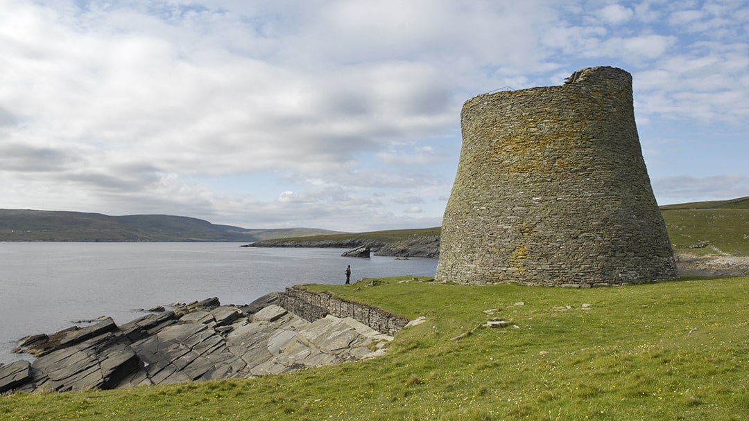 Mousa Broch still stands near its original height
