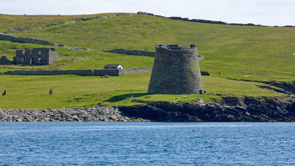 Mousa Broch with the Haa in the background
