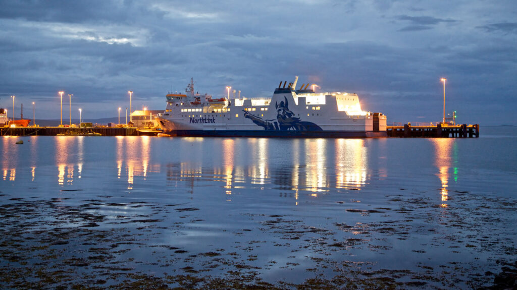 MV Hjaltland docked at Hatston in Kirkwall, Orkney