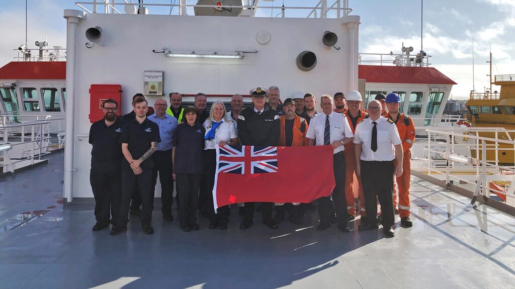 MV Hrossey crew for Merchant Navy Day