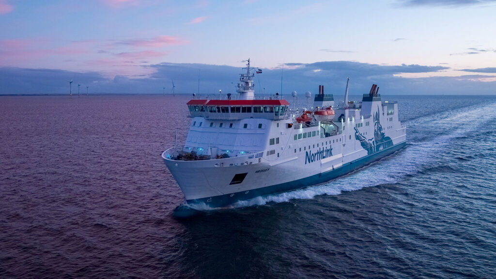 MV Hrossey sails from Aberdeen every evening to Orkney and Shetland