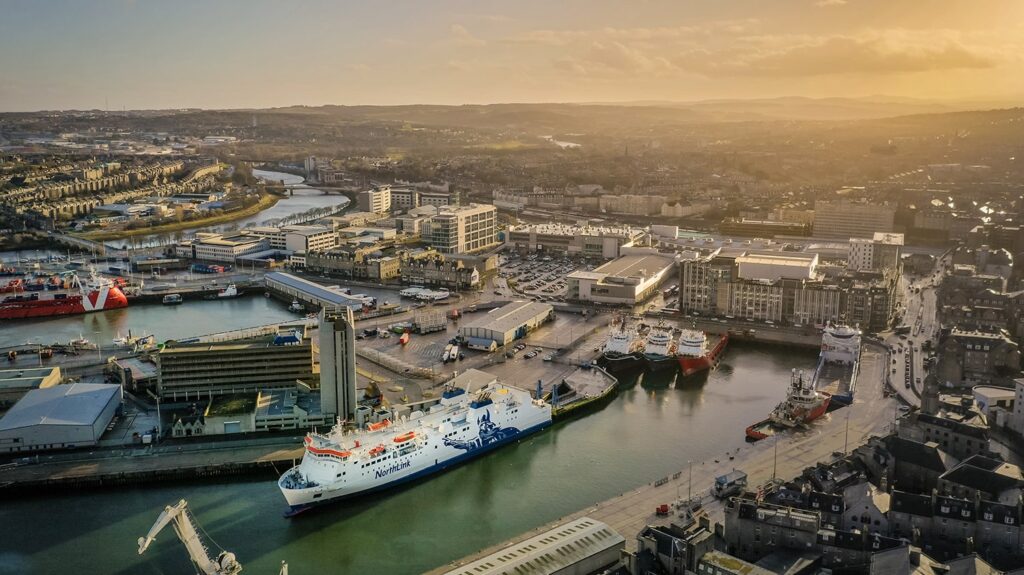 Overlooking Aberdeen City from the Harbour