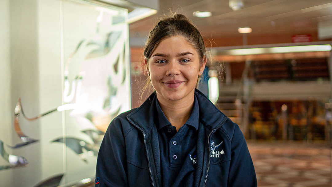Passenger Service Assistant on board a NorthLink Ferries ship