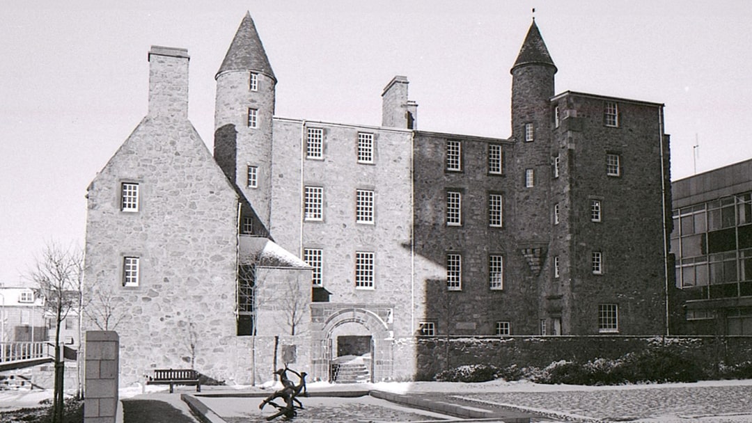 Provost Skene's House exterior on a Winter's day in early 1979