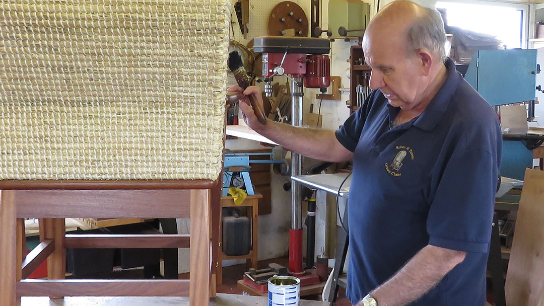 Robert H Towers making Orkney Chairs