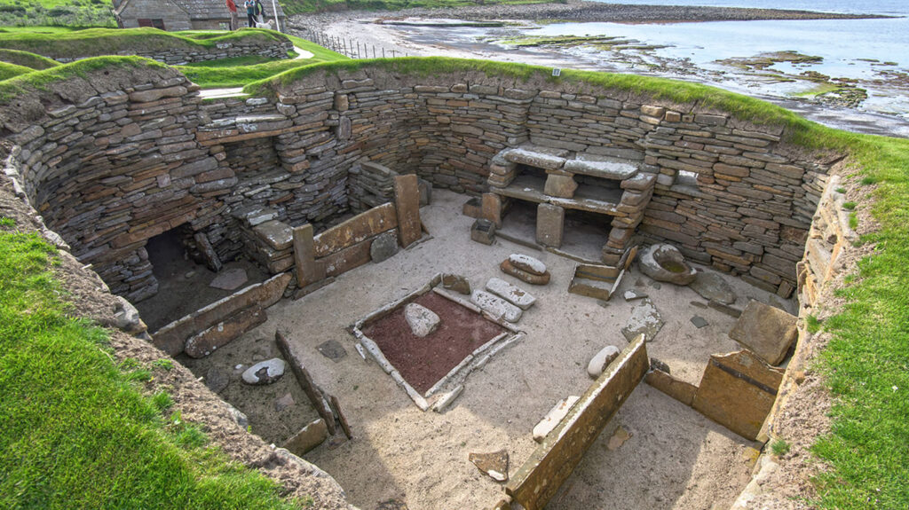 A house in Skara Brae, a Neolithic village in Orkney