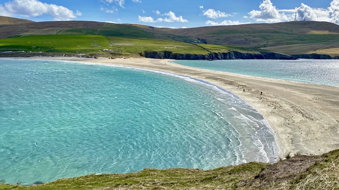 St Ninian's Ayre - a striking 500m tombolo