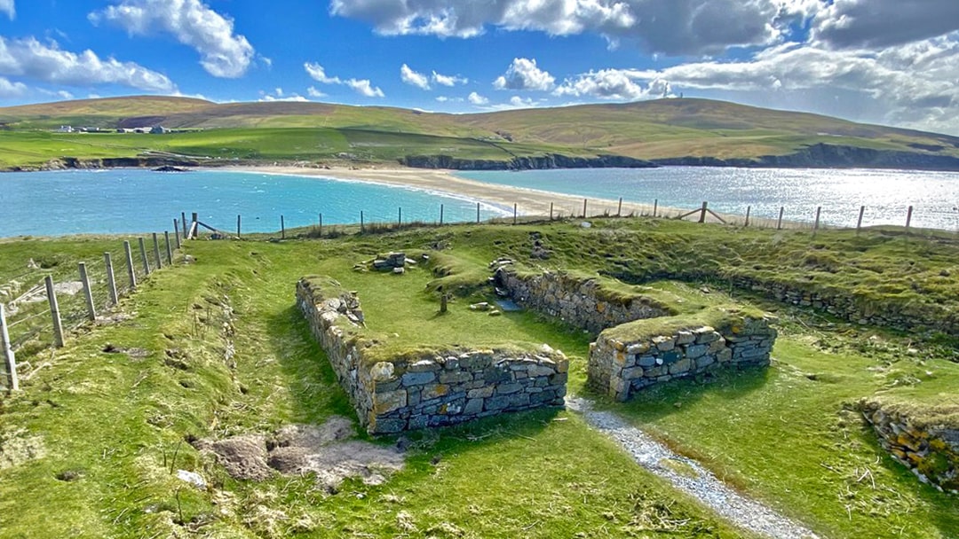 St Ninian's Chapel overlooks the beach