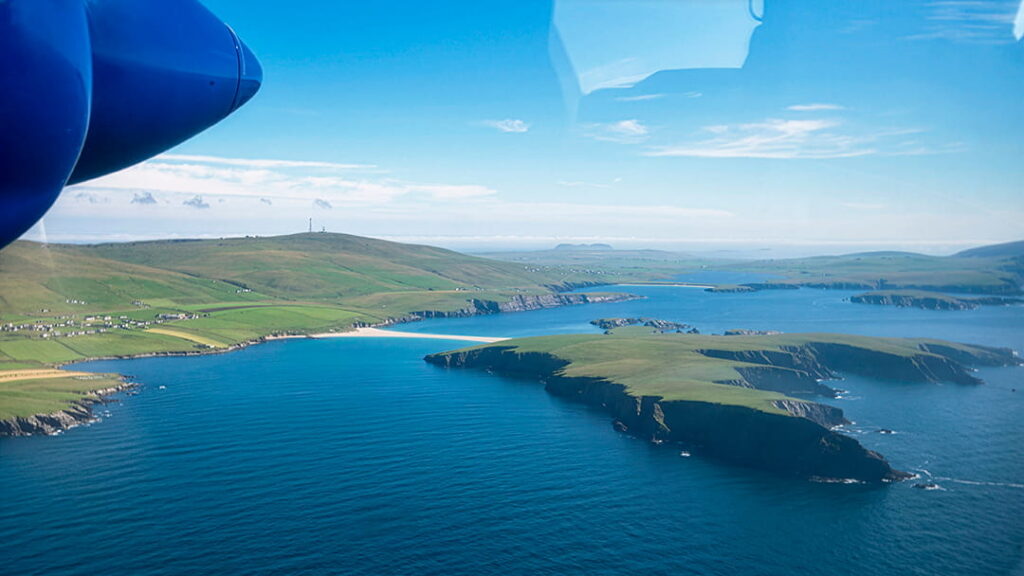 St Ninian's Isle as seen from the air
