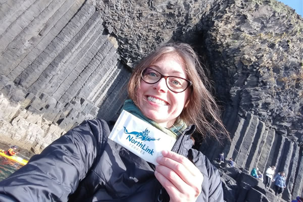 Heather Petrie at the Giants Causeway