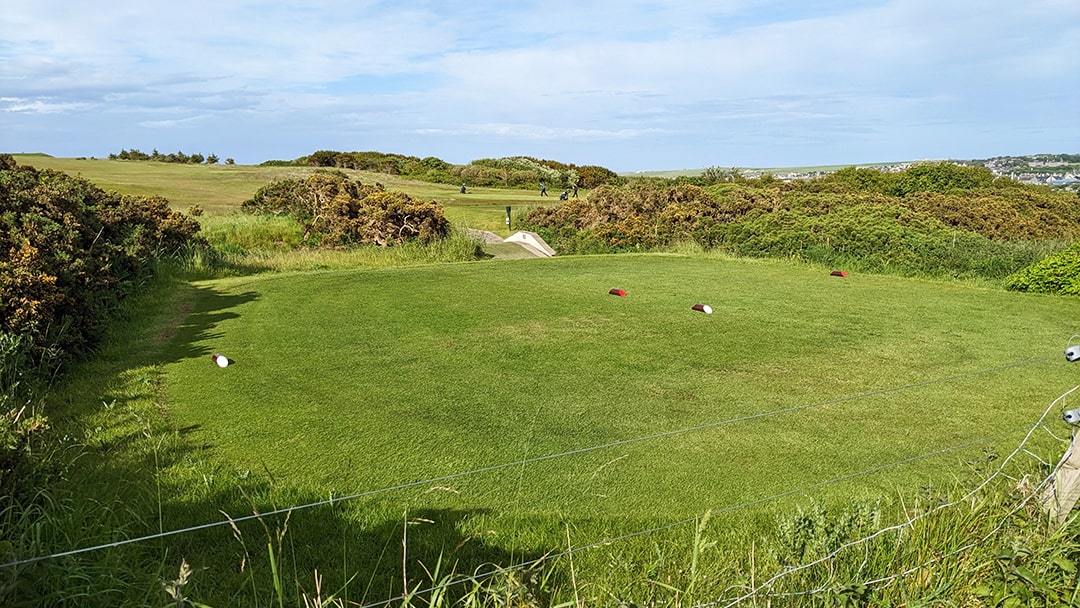 Teeing off at Orkney Golf Club