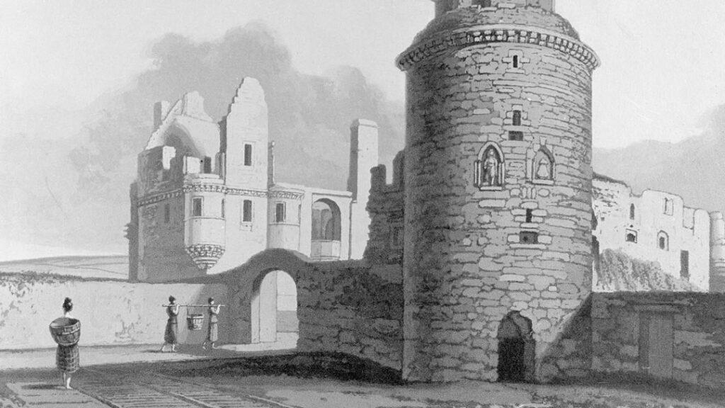 The Bishop’s and Earl’s Palaces in the past, Kirkwall, Orkney