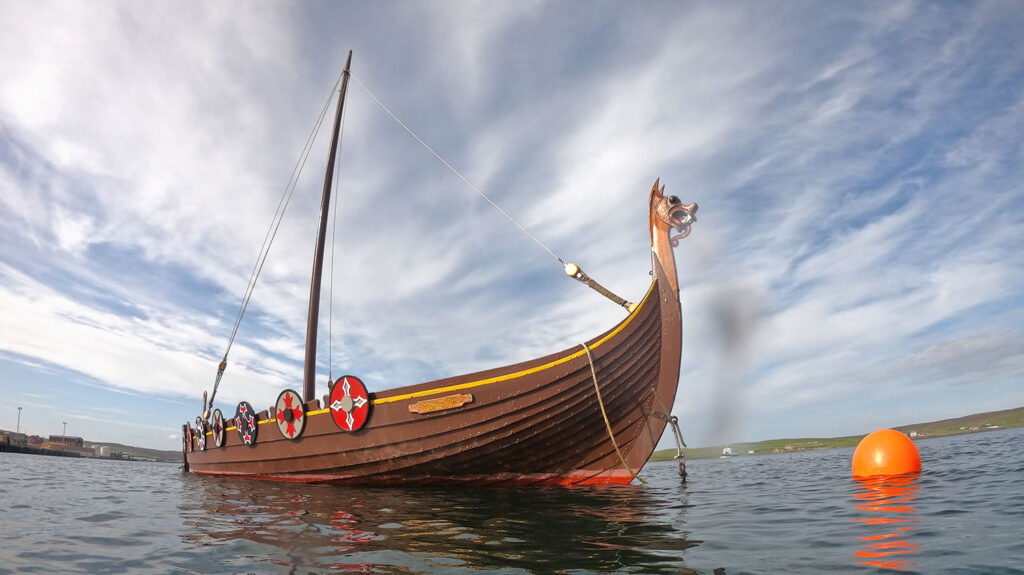 The Dim Riv in Lerwick waters, Shetland