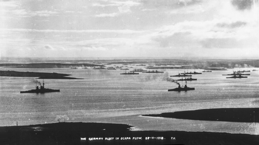 The German High Seas Fleet in Scapa Flow, Orkney