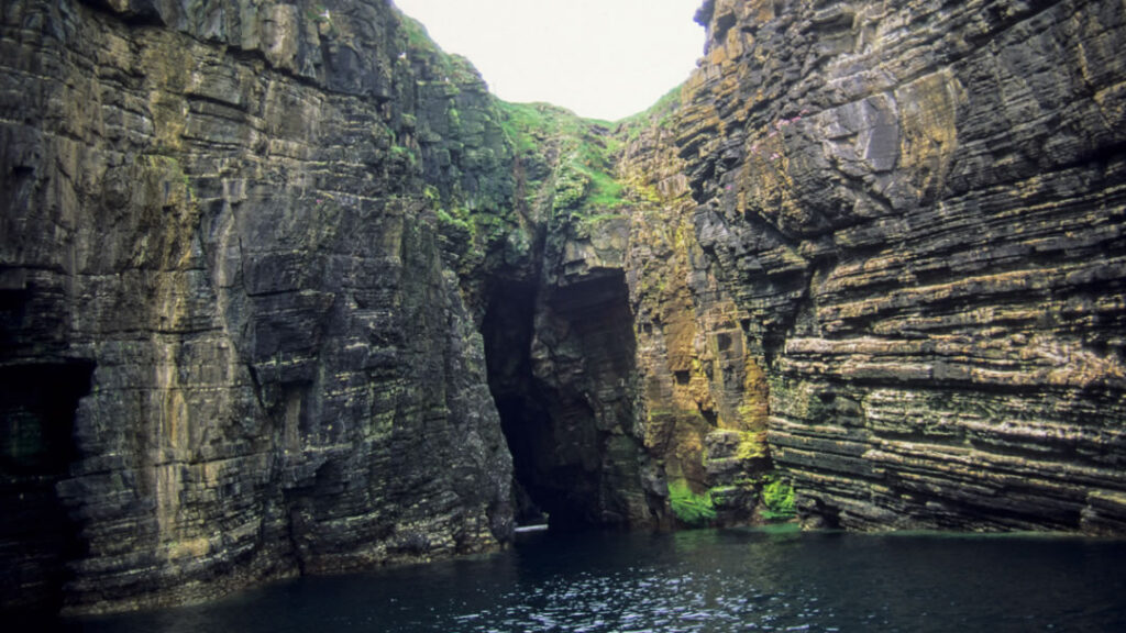 The Gloup in Deerness from the sea, Orkney