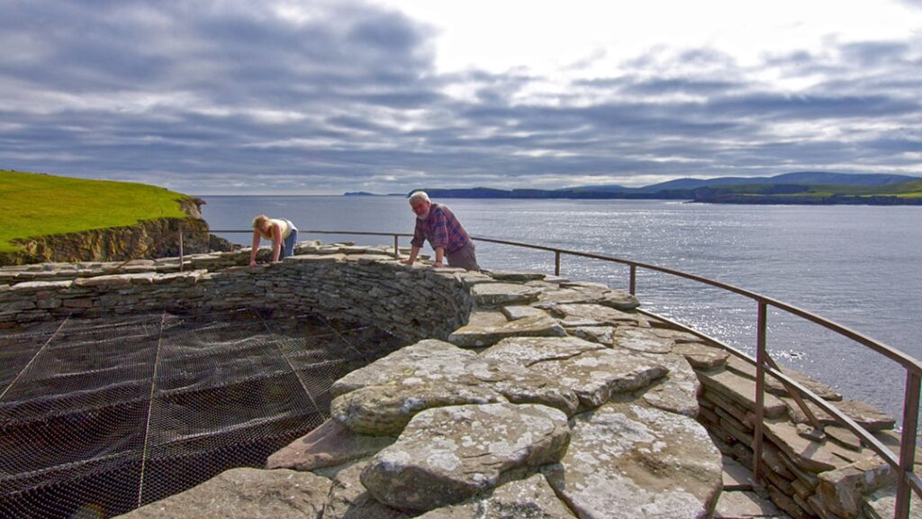 Views across Mousa Sound from the top of Mousa Broch