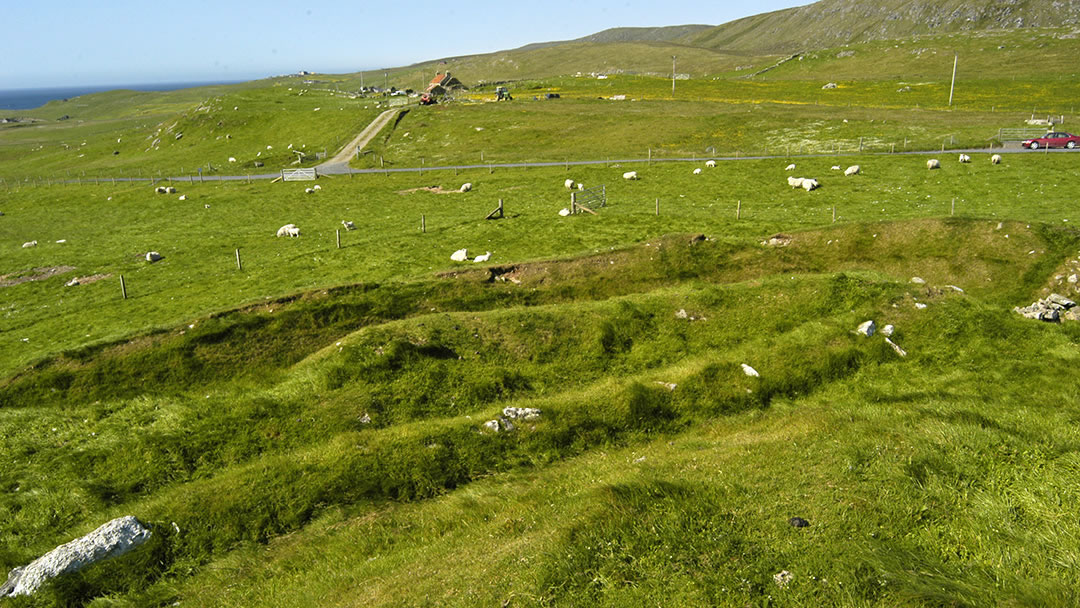 Viking longhouses in Shetland