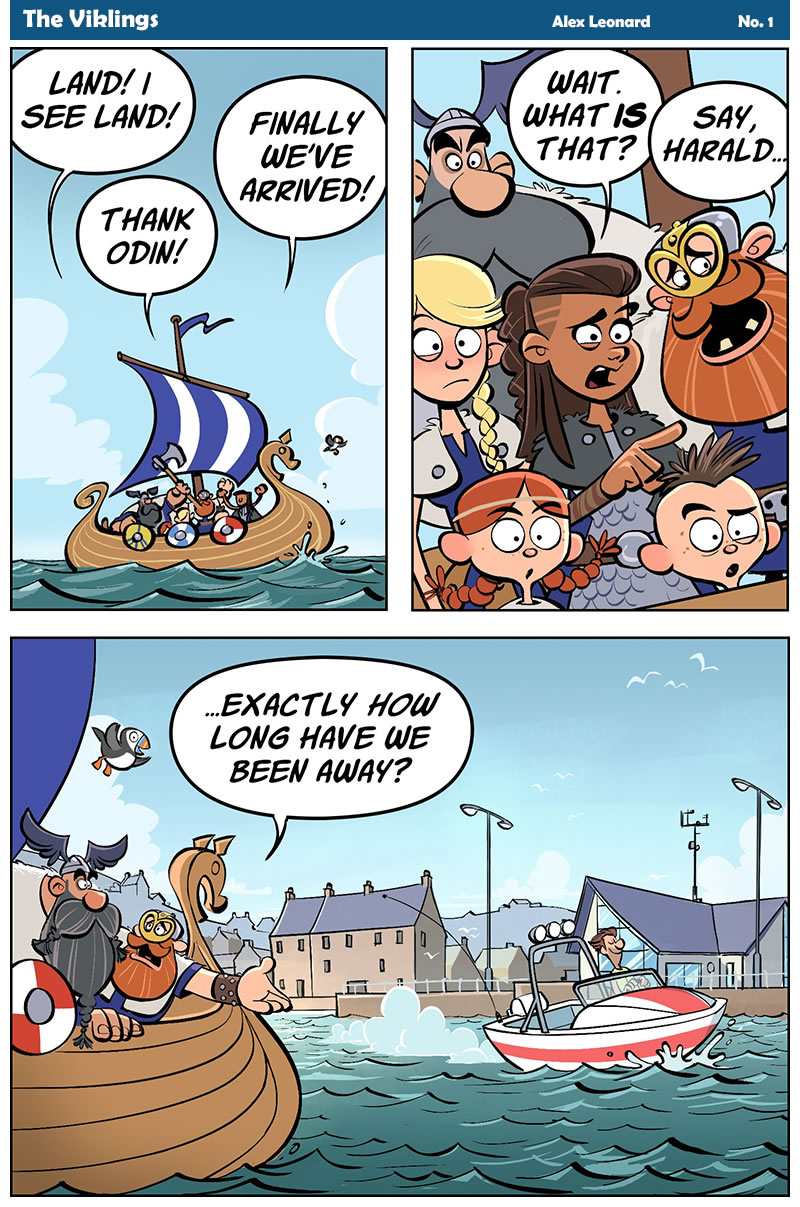 Vikling cartoon strip number 1