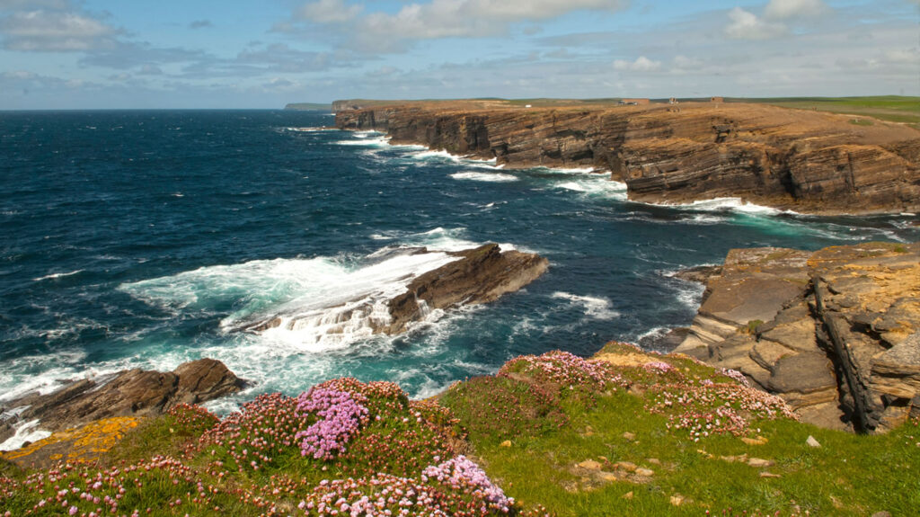 Yesnaby cliffs looking north Orkney